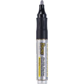 Brons 4 mm Gümüş Akrilik Kartuşlu Marker Kalem