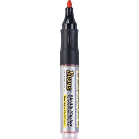 Brons 4 mm Kırmızı Akrilik Kartuşlu Marker Kalem