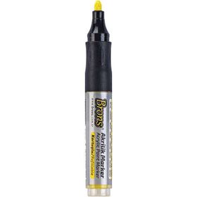 Brons 4 mm Sarı Akrilik Kartuşlu Marker Kalem
