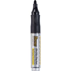Brons 4 mm Siyah Akrilik Kartuşlu Marker Kalem