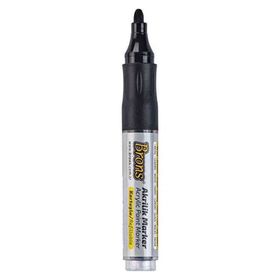 Brons 4 mm Yuvarlak Uç Siyah Akrilik Marker