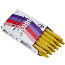 Brons BR-253 12'li Yuvarlak Yağlı Sarı Tebeşir