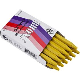 Brons BR-253 12'li Yuvarlak Yağlı Sarı Tebeşir