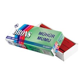 Brons BR-257 420 gr Kırmızı 10'lu Mühür Mumu