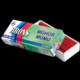 Brons BR-257 420 gr Kırmızı 10'lu Mühür Mumu