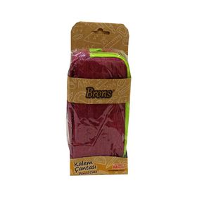 Brons Br 3102 Çift Gözlü Bordo Kalemlik