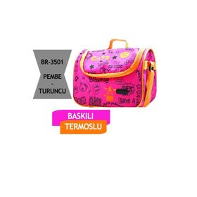 Brons BR-3501 Pembe Termoslu Beslenme Çantası