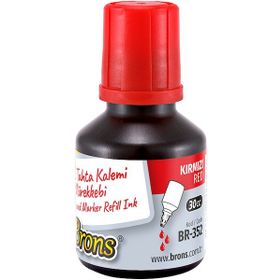 Brons BR-352 30 cc Kırmızı Beyaz Tahta Kalem Mürekkebi