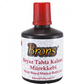 Brons BR-355 100 cc Kırmızı 6'lı Beyaz Tahta Kalem Mürekkebi