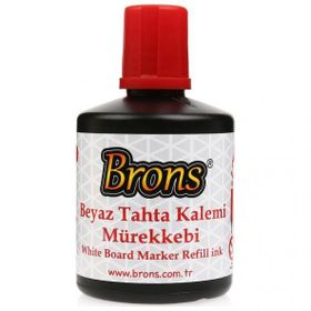 Brons BR-355 100 cc Kırmızı 6'lı Beyaz Tahta Kalem Mürekkebi