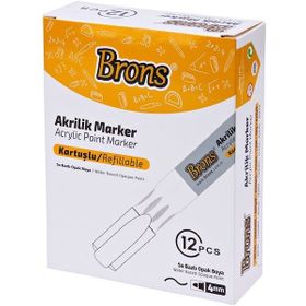 Brons BR-4011 Kırmızı Akrilik Markör Kalem