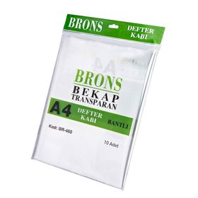 Brons BR-460 A4 Şeffaf 10'lu Bantlı Defter Kabı