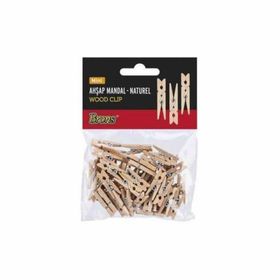 Brons BR-906 Küçük Natural Ahşap Mandal