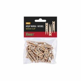 Brons BR-906 Küçük Natural Ahşap Mandal