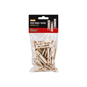 Brons BR-907 Naturel Büyük Ahşap Mandal