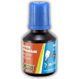 Brons BR-9122 30 ml Mavi Fosforlu Kalem Mürekkebi