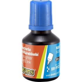 Brons BR-9122 30 ml Mavi Fosforlu Kalem Mürekkebi