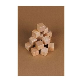 Brons BR-918 Naturel 42 Adet Ahşap Küp Blok