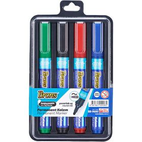 Brons BR-9600 4'lü Marker Yuvarlak Uç Kalem