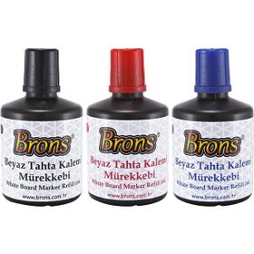 Brons Doldurulabilir Tahta Kalemi Mürekkebi 100 ml 3'lü Set