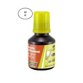 Brons Sarı 30 ml Sarı 12'li Fosforlu Kalem Mürekkebi