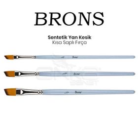 Brons Sentetik Yan Kesik Kısa Saplı Fırça