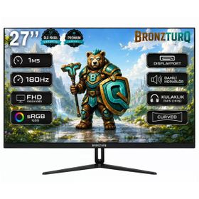 BRONZTURQ BTQ270FHD-A3 27 inç 180 Hz 1 ms Full HD Curved Gaming Monitör