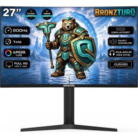 BRONZTURQ BTQ270FHD-AA 27 inç 200 Hz 1 ms Full HD Curved Gaming Monitör