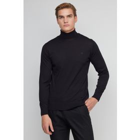 Brooks Brothers BBFW23MKL011 Siyah Balıkçı Yaka Standart Erkek Kazak
