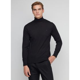 Brooks Brothers BBFW23MKL011 Siyah Balıkçı Yaka Standart Erkek Kazak