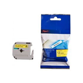 Brother M-K631BZ 12 mm Siyah Sarı Lamine Etiket