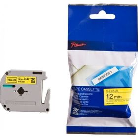 Brother M-K631BZ 12 mm Siyah Sarı Lamine Etiket