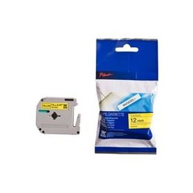 Brother M-K631BZ 12 mm Siyah Sarı Lamine Etiket