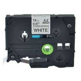 Brother P-Touch 12AZE231 TZ-Tape Beyaz-Siyah 12 mm Etiket