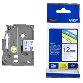 Brother P-Touch 12TZE233 Beyaz-Mavi 12 mm Etiket