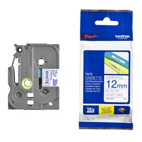 Brother P-Touch 12TZE233 Beyaz-Mavi 12 mm Etiket