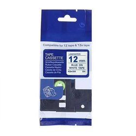 Brother P-Touch 12TZE233 Beyaz-Mavi 12 mm Etiket