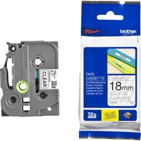 Brother P-Touch 18TZE141 Şeffaf-Siyah 18 mm Etiket