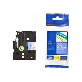 Brother P-Touch 24TEZ555 Mavi-Beyaz 24 mm Etiket
