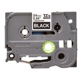 Brother P-Touch 24TZE355 Siyah-Beyaz 24 mm Etiket
