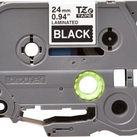 Brother P-Touch 24TZE355 Siyah-Beyaz 24 mm Etiket