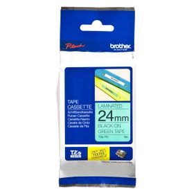 Brother P-Touch 24TZE751 Yeşil-Siyah 24 mm Etiket