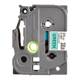 Brother P-Touch 24TZE751 Yeşil-Siyah 24 mm Etiket