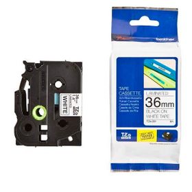 Brother P-Touch 36TZE261 Beyaz-Siyah 36 mm Etiket