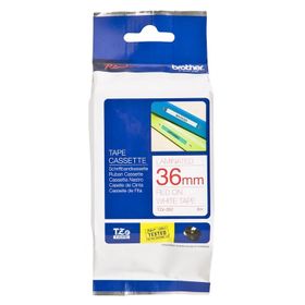 Brother P-Touch 36TZE262 Beyaz-Kırmızı 36 mm Etiket