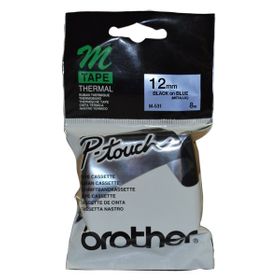 Brother P-Touch M-531 12 mm Mavi Üzerine Siyah Etiket