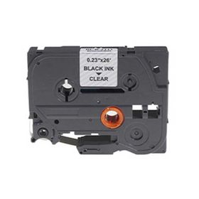 Brother P-Touch TZE-111 Şeffaf Üzerine Siyah 6 mm 8 mt Muadil Etiket