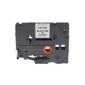 Brother P-Touch TZE-111 Şeffaf Üzerine Siyah 6 mm 8 mt Muadil Etiket