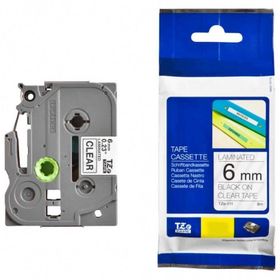 Brother P-TOUCH TZE-111 Şeffaf Üzerine Siyah Laminasyonlu Muadil Etiket