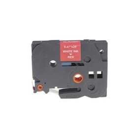 Brother P-Touch TZE-435 Kırmızı Üzerine Beyaz 12 mm 8 mt Muadil Etiket